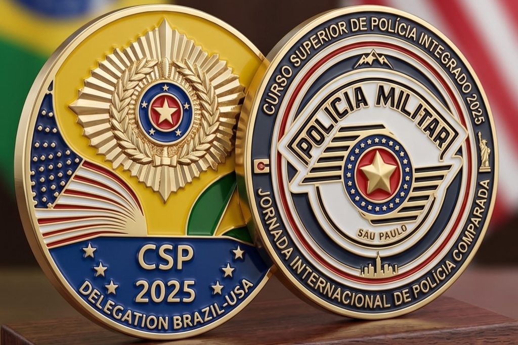 CHALLENGE COIN DO CSP 2025 JORNADA INTERNACIONAL DE POLICIA COMPARADA challenge-coin-do-csp-2025-jornada-internacional-de-policia-comparada